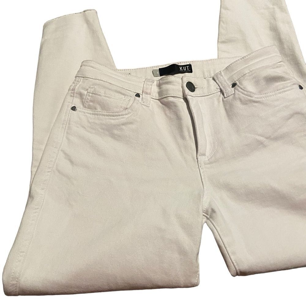 KUT from the cloth size 6 white denim jeans excellent see pics